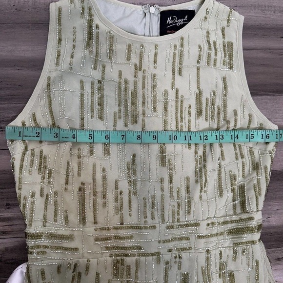 NWT Mac Duggal Beaded Sheath Midi Dress Women's Sleeveless Green Size 8 - Picture 11 of 14